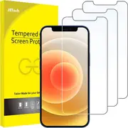 JETech iPhone 12/12 Pro 6.1-Inch Screen Protector, Tempered Glass Film, 3-Pack