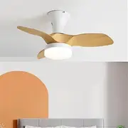 Nordic Modern Fan Light LED Simple Living Room Restaurant Bedroom Children's Room Ceiling Fan Light Remote Electric Fan Light (Style 22)