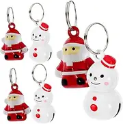 HOMOBABE 6pcs Multi Function Cat Collar Bells Compact Pet Hanging Ornaments for Dogs Cats Lightweight Christmas Decoration with Crisp Sound for Festive Pet Styling