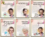 Famous Scientists Motivational Wall Art for Classroom Must Have Decor,Celebrity Inspirational Posters & Prints for School Office Classroom Bulletin Board Playroom Decor