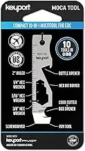 MOCA 10-In-1 Key Tool - Keychain Multi-Tool (Bottle Opener - Screwdriver - Cord Cutter - Box Opener - Scoring Tool - Hex Bit Driver - Wrench x 3 - Ruler) TSA Friendly, Keyport Pivot Compatible