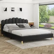 ALFORDSON Bed Frame Queen Double King Single Upholstered Platform Base Leather