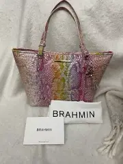 exotic BRAHMIN MEDIUM ASHER Optimism Melbourne Croc Embossed Shoulder Tote