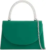 [UShopUK] Suede Tote Style Top Diamante Handle Bridal Prom Wedding Evening Clutch Party Purse Hand Bag
