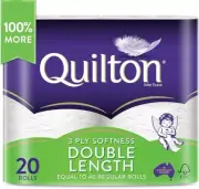 Quilton 3 Ply Double Length Toilet Tissue (360 Sheets per Roll, 11cm x 10cm), Pa