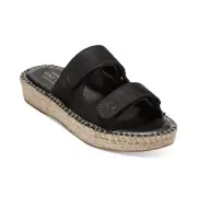 NWT Cole Haan Women's CLOUD FeeL Espadrille Slide Sandal Wedge, Black-Size9.5