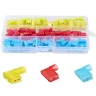 120pcs Fully Right Angle Insulated Female Flag Spade Terminals Connector 0.5-6mm