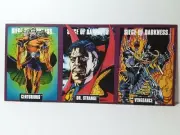 1993 MARVEL MIDNIGHT SONS SIEGE OF DARKNESS PROMO 3 CARD UNCUT SHEET DR. STRANGE