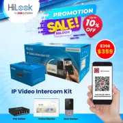 Hilook 1080P IP VIDEO INTERCOM KIT + 4 Port POE Switch