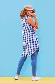 Sleeveless Tunic Dress--HAND-223