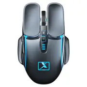 Silent Wireless Mouse Rechargeable 2400DPI Mechanical Game Mouse-Black