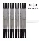 Parker Rollerball Refills Black Fine Pt 0.5 In Packs Made In France 10 Refills