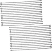 Generic 100pcs Knee Brace Steel Elastics Fixer Precut Hem Kit Invisible Bra Straps Casing Sewing Machine Feet Fabric Making Needle Marker Clothing Stitcher Rolled Quilt Thread Silver
