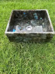 Labradorite Stone Wash Basin Sink, Wash Basin, Blue Marble Labradorite Sink top