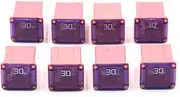 uxcell 8Pcs Pink Plastic Car Push-in Type Female PAL Cartridge MINI Fuse DC 32V 30A