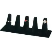 Black Velvet Five Finger Ring Jewelry Display Stand New