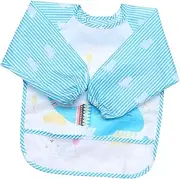 KOMBIUDA Bib Soft Burp Cloths for Newborn Aprons for Apron Drool Cartoon Smock Lovely Smock Adorable Saliva Apron Blue Polyester Fiber
