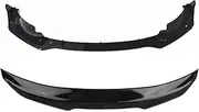 Compatible for BMW 2 Series F44 2020-2023 220i 228i M235i Front Bumper Lip+Rear Trunk Lid Spoiler Wing Splitter Gloss Black Car Body Kit(Glossy Black)