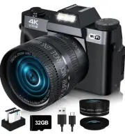 Digital Camera for Photography 4K 56MP Vlogging Camera for YouTube With WiFi