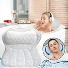 Comfortable Spa Pillow Bathtub Headrest Luxurious Ergonomic with 6 Suction Cups