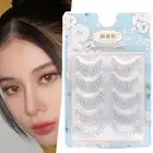 5 pair Natural Wispy U-shaped False Eyelashes Reusable Lash Extension Eye Makeup