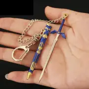 9cm Legend Of Zelda Sword Keychain Display Weapon Pendant Accessories