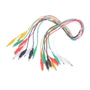 10pcs /lot Double-ended Test Leads Alligator Crocodile Roach Clip Jumper Wire;D6