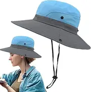 [Generic] Foldable Bucket Hat | Waterproof Wide Brim Bucket Hat - Waterproof Wide Brim Men's Uv Protection Hat, Outdoor Waterproof Hat, Comfortable Breathable Sun Hat for Fishing
