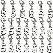 PLAFOPE 20pcs Alloy Lobster Clasp Charms DIY Jewelry Making Pendants Set for Necklace Bracelet