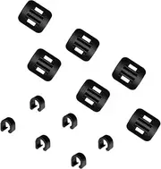 Farbetter Alloy Stick-On Guides W/C-Clips, C-Clips Clamps Housing Hose Guide with Adhesive Seat for MTB Road Bike Hydraulic Brake Cable, Brake Derailleur Shift Cables, 6 Sets (6pcs Base+ 6pcs Clip)