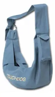 NWT TOUCHDOG 'Paw-Ease' Over-The-Shoulder Travel Sling Pet Carrier Blue