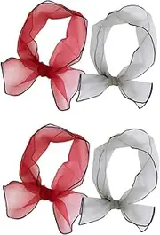 [WRITWAA] Fashion Kerchief Women Lightweight Floral for Fashion Scarves Square Scarf Accessories Ribbon Scarf Shawl Scarfs for Women Ladies Scarfs Chiffon Scarf