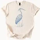 Heron Bird Graphic TShirt Nature Lover Tee Unisex Top