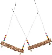 Happyyami 2pcs Bird Swing Chicken Perch Parrot Hanging Bird Enrichment for Chickens Chicken Swing Bird Training Rod Swings Chicken Perch Hen Perches Parrot Stand Log