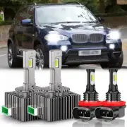 Para For BMW X5 2007-2017 Faro LED blanco alto-bajo + luces antiniebla 38000LM (for: BMW)