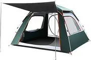 Instant Pop Up Family Camping Tent for 4-5 Persons, Dome Tent Portable Windproof Rainproof and Sunscreen with Porch for Camping Hiking Fishing