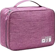 Electronics Organizer Bag, Cord Organizer Travel, Portable Tech Bag, Travel Waterproof Cable Case, Travel Essentials for Cord/Charger/Earphone/USB/Tablet/Electronic Accessories