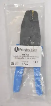 FerrulesDirect Approved Wire Ferrule Ratchet Crimping Tool 24-10 AWG LY8-060