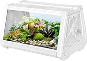 Reptile Terrarium - Bearded Dragon Tank | Escape-Proof Ventilated Habitat Feeding Portable Playpen for Turtle Spider Snake Frogs Animal Snails Travel