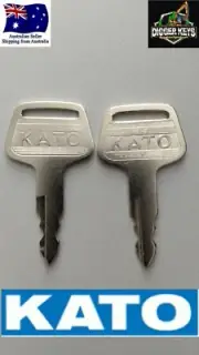 2 x Kato Key KV02 Excavator Plant Digger Keys Set of 2 FREE POSTAGE