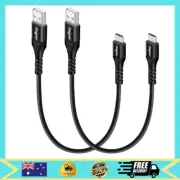 USB C Short Cables, 2 Pack 1Ft/30Cm USB Type-C 2.0 Cable 3A Fast Charging & Data
