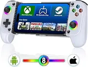 Wireless Mobile Gaming Controller for iPhone/Android, Phone Game Controller Support Phone Case, RGB Light Hall Joystick, Turbo, Mobile Gaming Gamepad