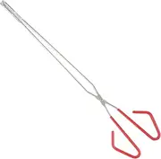 Sturdy Campfire Tongs 38cm Long Fireplace Tong Log Grabber Heavy-Duty for Outdoor Use