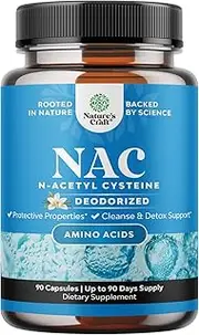 NAC Supplement N-Acetyl Cysteine 600mg- High Absorption Non-Smelly NAC 600 mg Capsules Glutathione Precursor for Liver Cleanse Detox Kidney Support Lung Health Immunity and Brain Supplement
