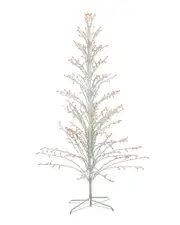 Northlight 6ft White Lighted Christmas Cascade Twig Tree Outdoor Decoration - Clear Lights