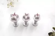 3pc Baking / Polymer Clay Tool Mini Stars Cookie Cutters / Fondant Plunger