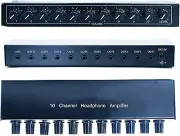 Aux Mini Jack TRS 3.5 Mm Input 1 in 10 Out Channel Headphone Amplifier Stereo Au