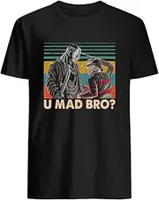 [VidiAmazing] Freddy Krueger and Jason Voorhees U MAD BRO Vintage T-Shirt