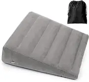 Inflatable Wedge Pillow, Portable Travel Wedge Pillow for Sleeping, Traveling, Reading, Triangle Bed Wedge Pillow, Back, Knee and Leg Support for Side and Stomach Sleepers Acid Reflux, Anti Snoring