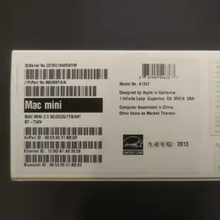 <內行人的選擇> 蘋果 Mac Mini 2012 i7 四核心 16G 雙 MLC SSD 硬碟 (INTEL+威剛)